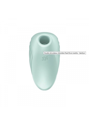 Вакуумний кліторальний стимулятор з вібрацією Pearl Diver Mint Satisfyer (259968628)
