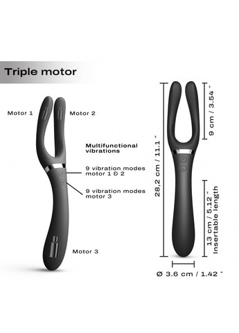 Вибратор-стимулятор INFINITE JOY BLACK, многофункциональный, унисекс Dorcel (259968544)