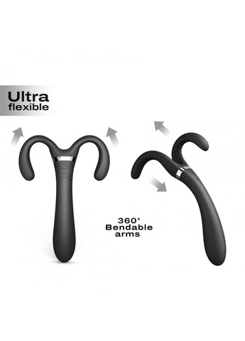 Вибратор-стимулятор INFINITE JOY BLACK, многофункциональный, унисекс Dorcel (259968544)