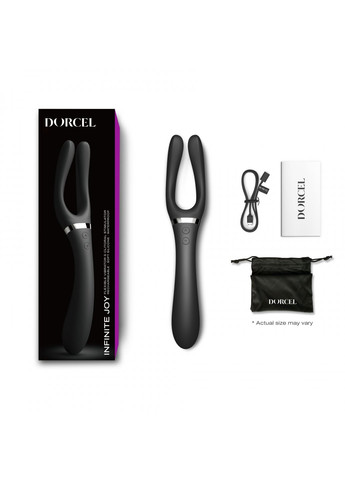 Вибратор-стимулятор INFINITE JOY BLACK, многофункциональный, унисекс Dorcel (259968544)