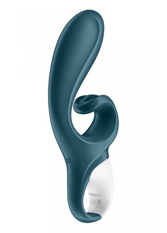 Смарт вибратор кролик Hug Me Bluegrey, 2 мотора, диаметр 4,2см, широкая клиторальная часть Satisfyer (259968689)