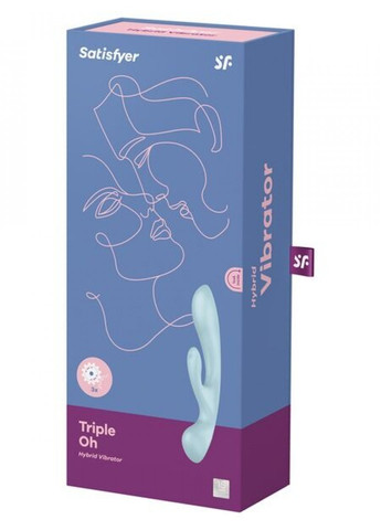 Вибратор-кролик Triple Oh Blue Satisfyer (259968648)