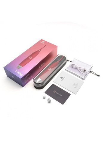 Кліторальний вібратор C-King, з двома дод. насадками, потужна точкова стимуляція KissToy (259968788)