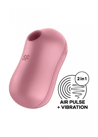 Вакуумний стимулятор із вібрацією Cotton Candy Light Red Satisfyer (259968663)