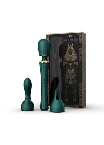 Вибромассажер с насадками — Kyro Wand Turquoise Green Zalo (259968844)