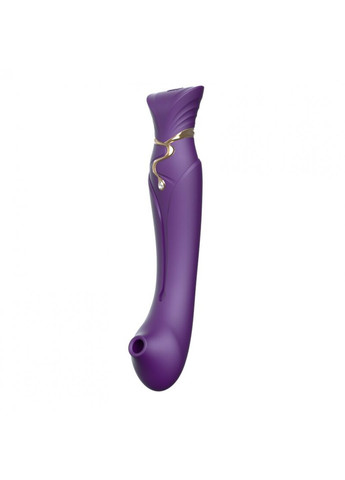 Смартвибратор 3в1 — Queen Twilight Purple, пульсирующая жемчужина и вакуум, кристалл Swarovski Zalo (259968853)