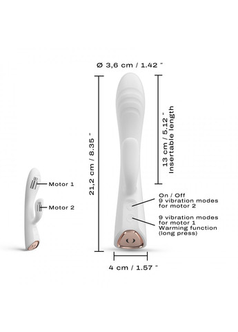 Вибратор-кролик FLEXI RABBIT WHITE Dorcel (259968533)