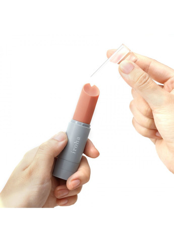 Вібратор-помада STICK Grey, плавне збільшення потужності Iroha (259968712)