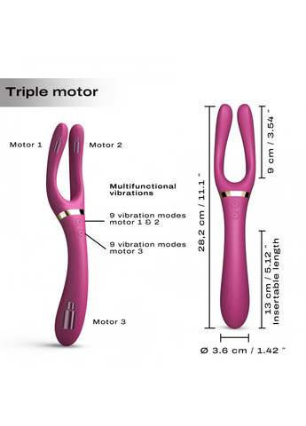 Вібратор-стимулятор INFINITE JOY PLUM, багатофункціональний, унісекс Dorcel (259968558)