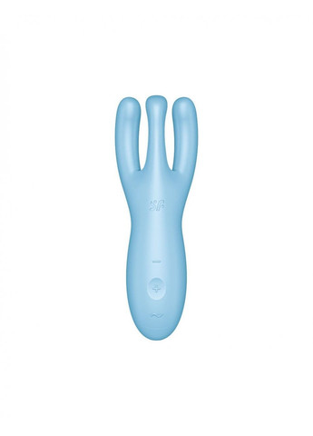 Кліторальний смарт вібратор Threesome 4 Blue з трьома пальчиками Satisfyer (259968704)