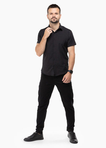 Черная повседневный рубашка Redpolo