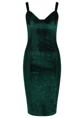 Зеленое платье Boohoo