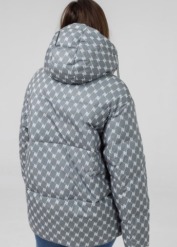 Серая демисезонная куртка-пуховик автоледи duvetti Lora