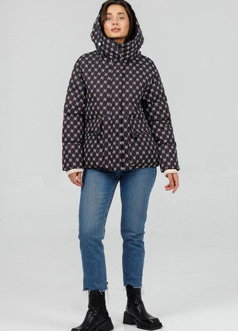 Черная демисезонная куртка-пуховик автоледи duvetti Lora