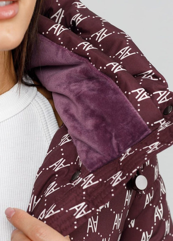 Бордовая демисезонная пуховик-парка молодежная duvetti Lora