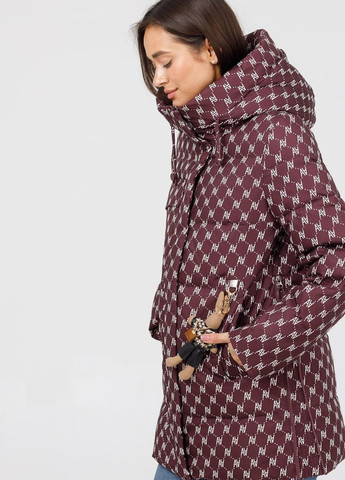 Бордовая демисезонная пуховик-парка молодежная duvetti Lora