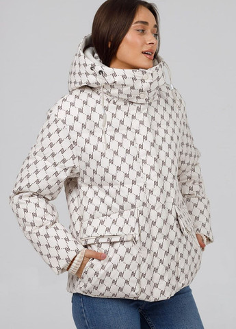 Бежевая демисезонная куртка-пуховик автоледи duvetti Lora