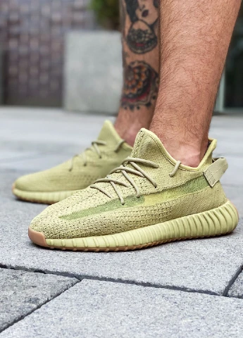 Зелені boost sulfur люкс копия 1:1 демісезон Adidas Yeezy 350 V2