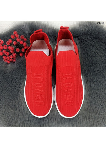 Червоні осінні жіночі текстильні кросівки Lion