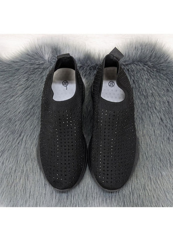 Чорні осінні жіночі текстильні кросівки Jiao Li Mei