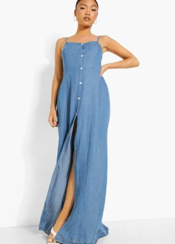 Синее платье Boohoo