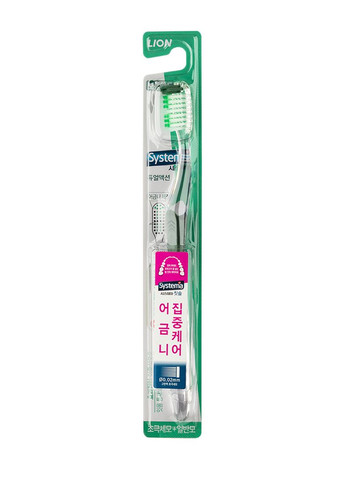 Зубная щетка глубокое очищение Lion Systema Toothbrush Dual Action, средняя жесткость, 1 шт LION KOREA 8806325608738 (260025770)