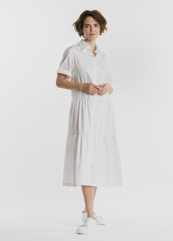 Белое кэжуал платье Arber однотонное