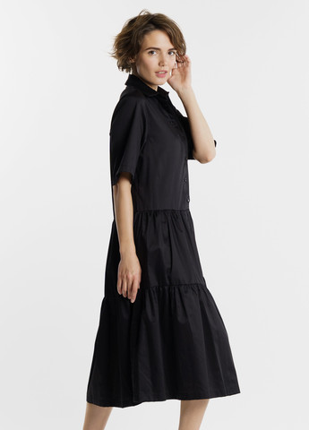 Черное кэжуал платье Arber однотонное