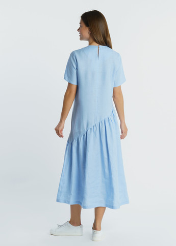 Голубое кэжуал платье Arber однотонное