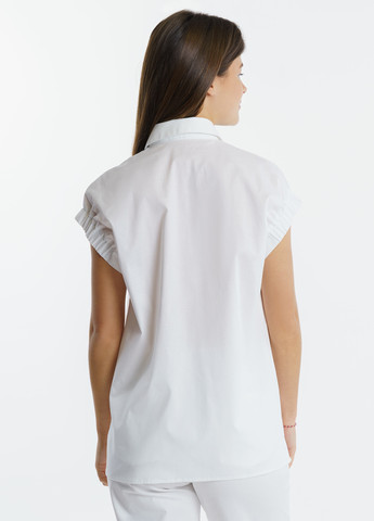 Белая кэжуал рубашка однотонная Arber