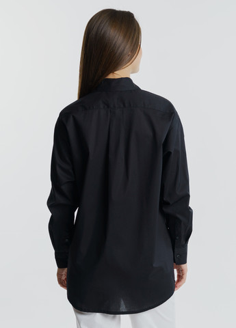 Черная кэжуал рубашка однотонная Arber
