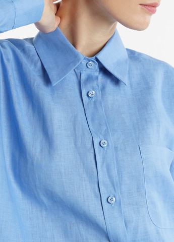 Голубой кэжуал рубашка однотонная Arber