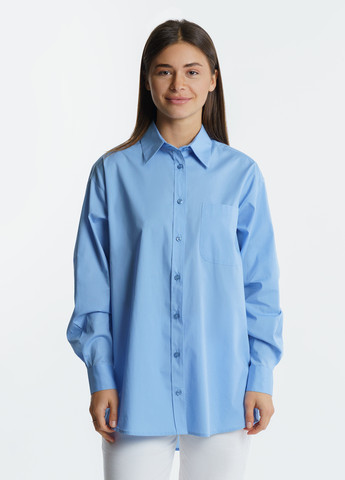Голубой кэжуал рубашка однотонная Arber