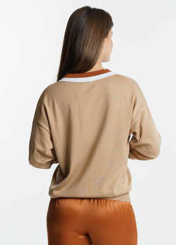 Бежевий демісезонний пуловер жіночий Arber V-neck WW1 WTR-130