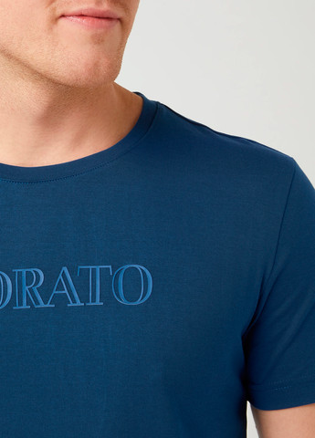 Синя чоловіча синя футболка з коротким рукавом Antony Morato