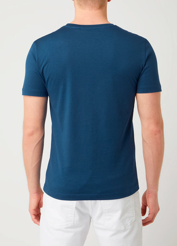 Синяя мужская синяя футболка с коротким рукавом Antony Morato