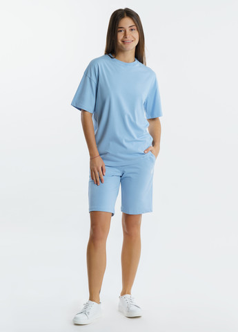 Блакитна літня футболка жіноча Arber T-shirt W1