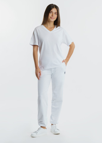 Белая летняя футболка женская Arber T-shirt W v-neck