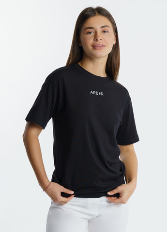 Черная летняя футболка женская Arber T-shirt W Overs
