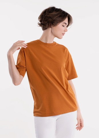 Коричнева літня футболка жіноча Arber T-shirt W1