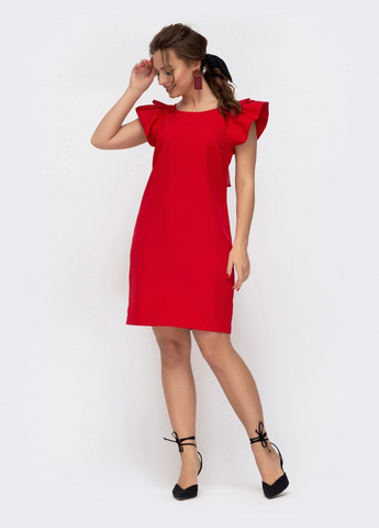 Червона червона сукня приталеного крою з v-вирізом по спинці Dressa