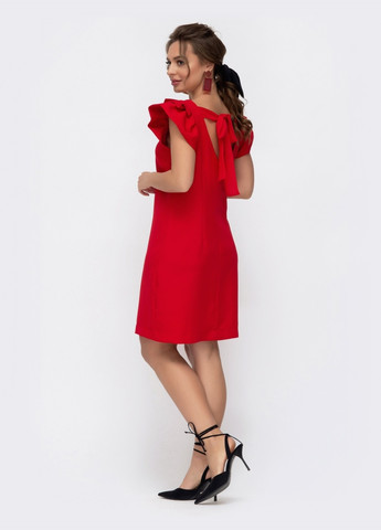 Червона червона сукня приталеного крою з v-вирізом по спинці Dressa