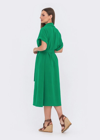 Зелена зелена сукня-сорочка з поясом Dressa