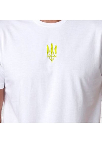 Белая футболка з вишивкою тризуба 01-4 мужская белый 2xl No Brand