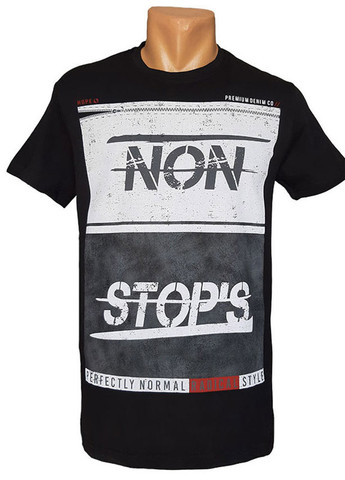 Чорна класична чоловіча футболка з коротким рукавом Hope