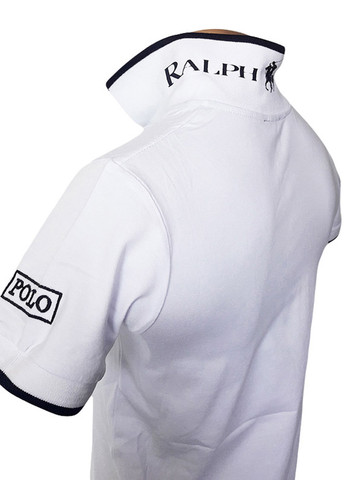 Біла біла футболка поло з коротким рукавом Sport Line