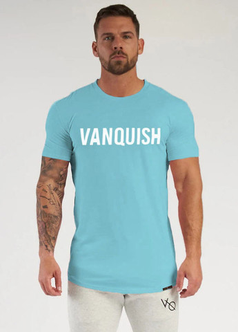 Голубая мужская модная футболка с коротким рукавом VQH