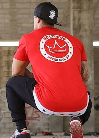 Червона чоловіча футболка з коротким рукавом Meng d.g.o.s