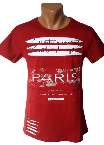 Червона футболка париж з коротким рукавом Virage