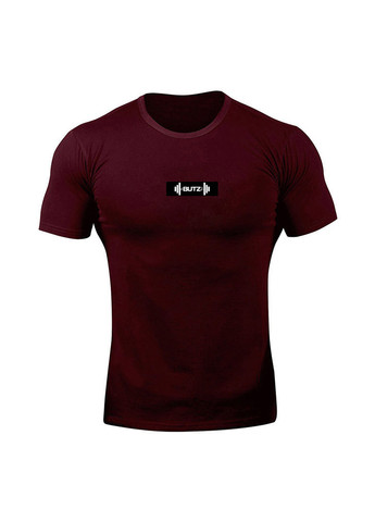 Бордовая мужская футболка с коротким рукавом BUTZ